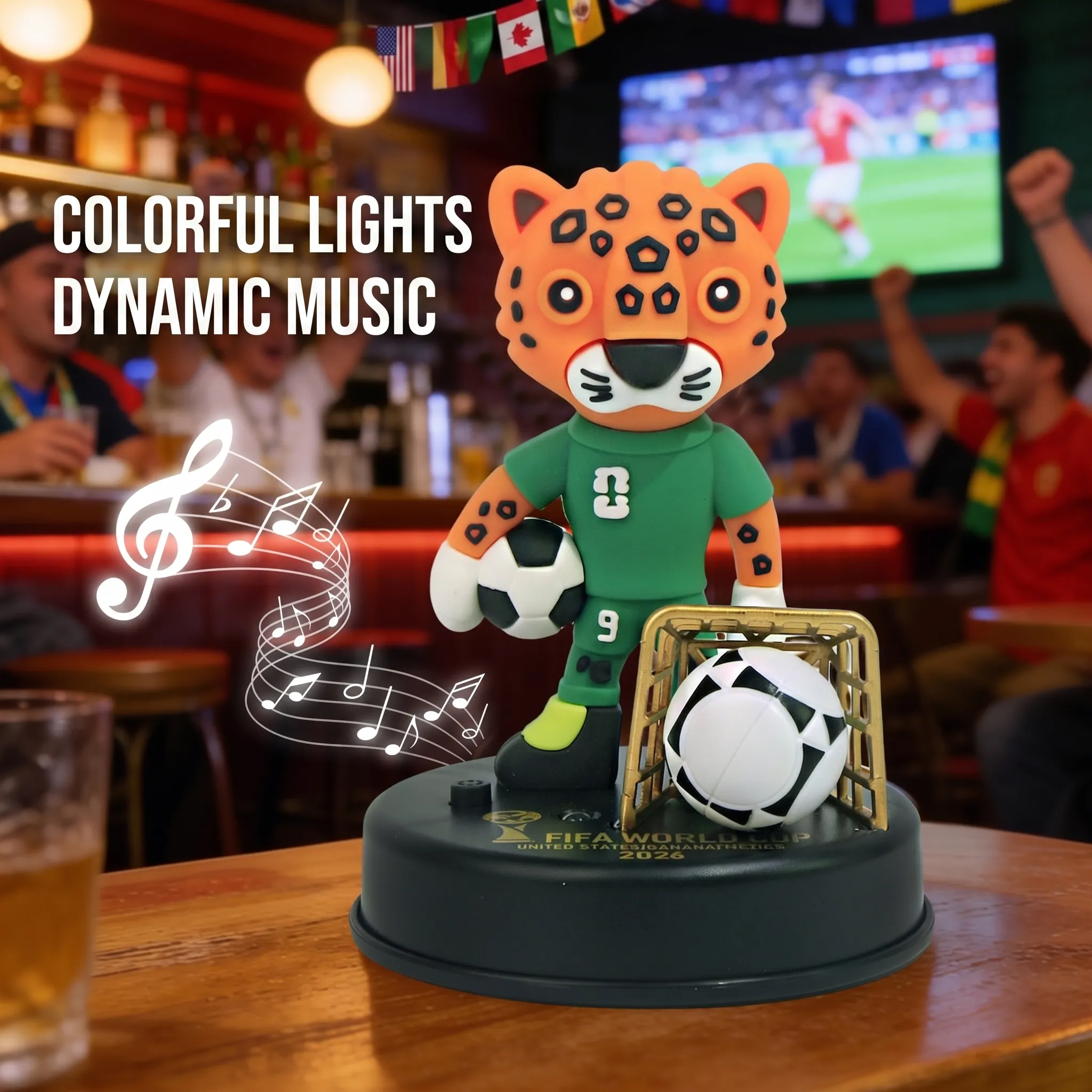 Interactive 2026 World Cup Mascot Figure with Light  Music